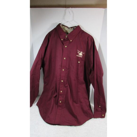 Lee Casual Men's Extra Large XL Long Sleeve Button Down Shirt Maroon - Picture 1 of 8